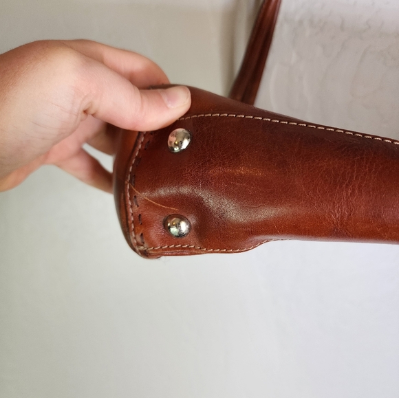 Fossil Sedona li Vintage Italian Scoop Red Leather Shoulder Bag - Picture 6 of 13